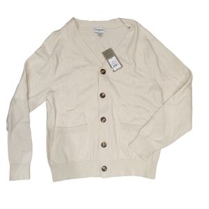 Goodfellow & Co. Cream V-Neck Button Cardigan NWT